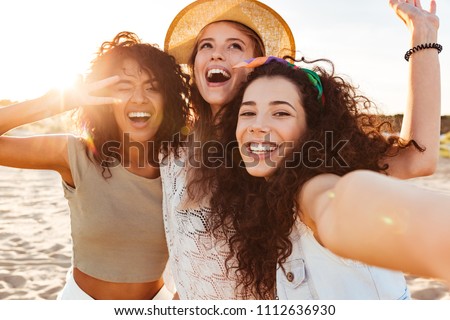 Similar – Image, Stock Photo On the beach 3 Landscape