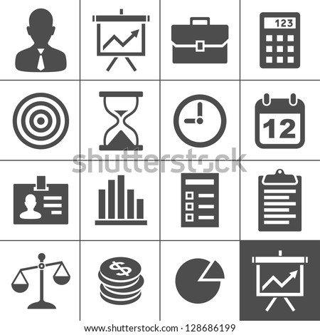 Business Icons. Vector illustration. Simplus series