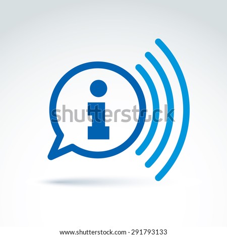 Information collecting and exchange theme icon, news, vector conceptual unusual symbol for your design.
