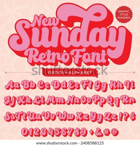 New sunday typography retro Font template