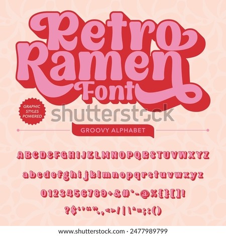 Retro Ramen Vintage Display bold Font alphabet