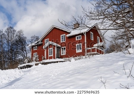 Similar – Image, Stock Photo Wooden houses in Sweden