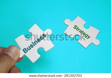 Word Puzzle of Business and Strategy - Business Concept