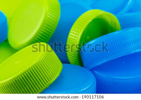 Colorful Plastic Bottle Caps Background