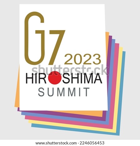 Official Japan G7 Logo with original colors, G7 summit in Hiroshima, G7 2023, vector file 