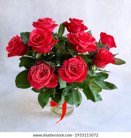 Similar – Image, Stock Photo Bouquet of red roses