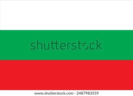 Bulgaria Hand drawn Flag illustration 