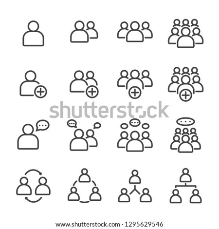 Simple Set of Business People Related Vector flat outline Icons. Contains such as Meeting, Business Communication, Teamwork, connection, speaking and more