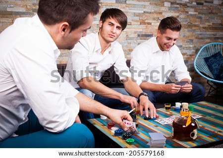 friends playing poker