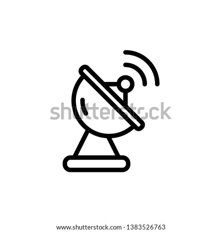Dish Antenna Icon Vector Design