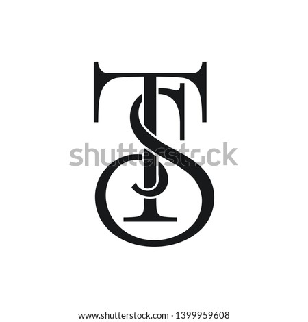 ST Initial Letter Logo Vector Element. Initial Logo Template