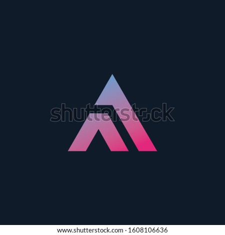 Initial letter A1 minimalist art logo. creative minimal logo icon design  with letter A 1. elegant Logo template vector creative business. - VECTOR