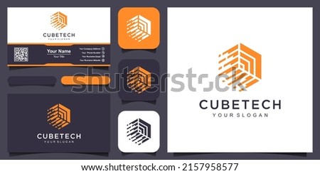express box or cube logo design. logo for delivery, logistics or shipping services