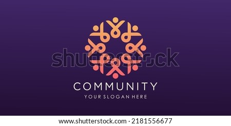 People Together logo design Vector Illustration.