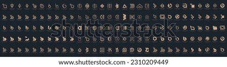 abstract letter B logo icon set. design for business of luxury, elegant, simple.