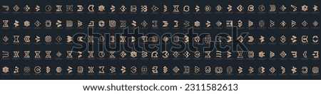 abstract letter B logo icon set. design for business of luxury, elegant, simple.