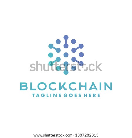 Block Chain Logo Technology Icon. Digital Vector Modern Symbol. Company Logo Design Inspiration.