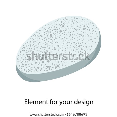 Stone for washing. Natural bath accessories. Pumice for the feet. Foot cleaning. Pedicure. vector illustration on a white background. Element for your design. ストックフォト © 