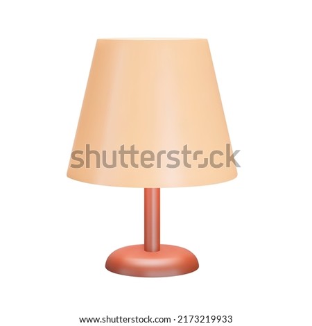 table lamp 3d icon. Lampshade. Isolated object on a transparent background
