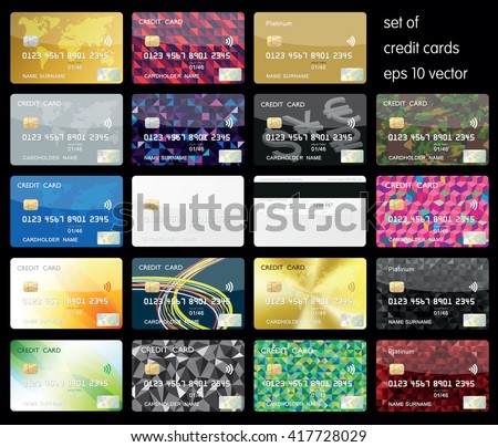 Set of Credit cards