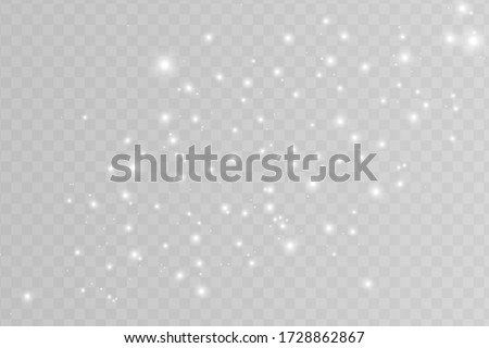 White sparks glitter special light effect. Vector sparkles on transparent background. Christmas abstract pattern. Sparkling magic dust particles  ストックフォト © 