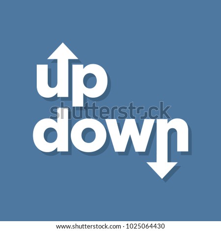 Up and Down Typography with Arrows in Bold Font