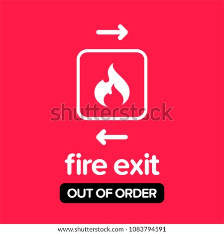 Similar – Image, Stock Photo broken sign Keep exit clear