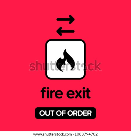 Similar – Image, Stock Photo broken sign Keep exit clear