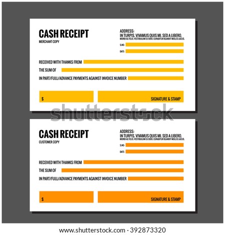 CASH RECEIPT Design Template