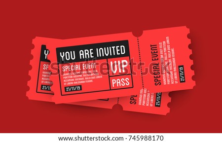 VIP Entry Pass Ticket Stub Design Template