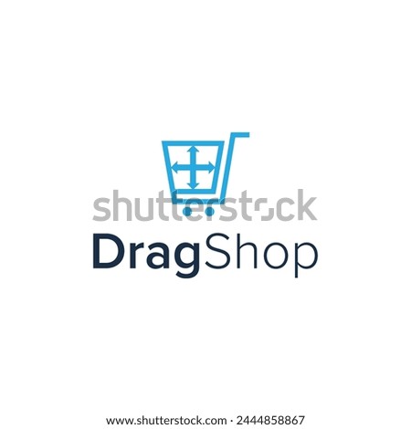 a clever design combination of drag and shopping cart