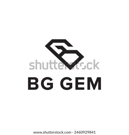 The clever design combination of letters BG and gems becomes a unique design