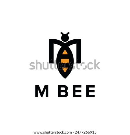 The clever design combination of the letter M and the bee makes for a unique design