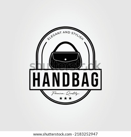 women handbag or sling bag logo vector illustration design