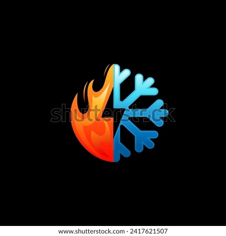 Fire Water drop Logo vector