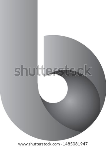 B letter logo in grey tons. Photo stock © 