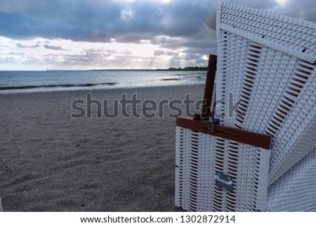 Similar – Image, Stock Photo Deserted beach in Warnemünde