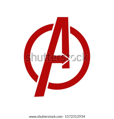 Super heroes logo placed on white background. Vector illustration.