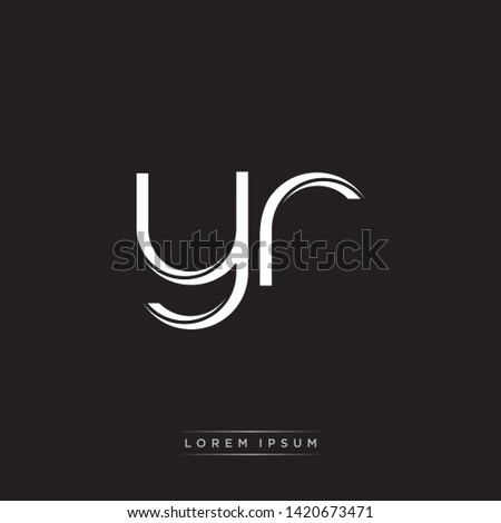 yr y r Logo Initial Letter Split Lowercase Modern Monogram Template Design Stok fotoğraf © 