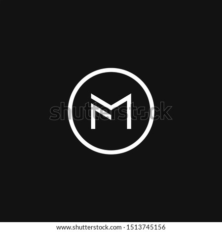 FM Logo monogram modern design template 