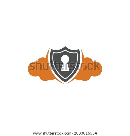 Logo vector cloud key shield