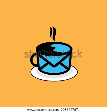 Logo vector for mail coffee