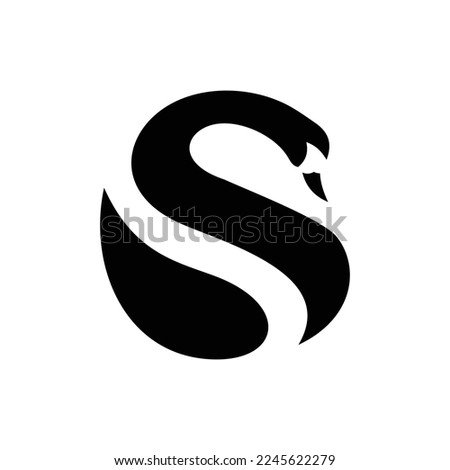 Logo Vector for Letter S Swan