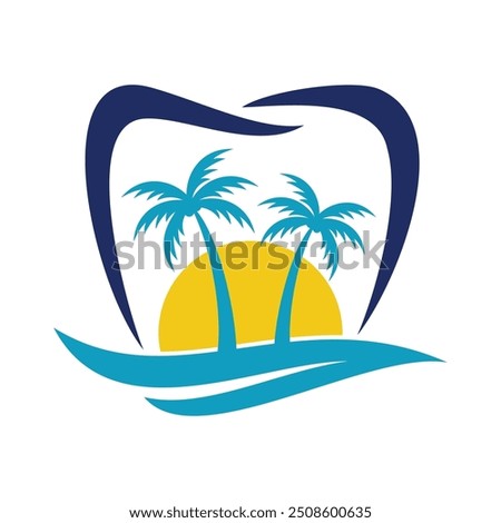 Logo vector for Dental Beach Palm