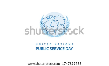 United Nations Public Service Day. Vector illustration