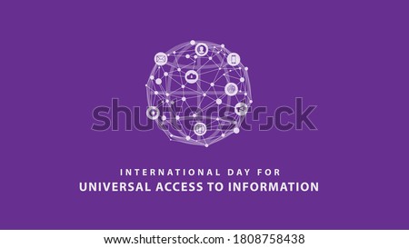 International Day for Universal Access to Information. Vector Illustration