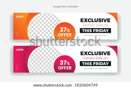 Fashion Cover Photo Design for social media. Black Friday Sale Banner