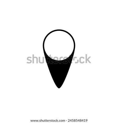 Map Pin flat vector icon. Simple solid symbol isolated on white background. Map Pin sign design template for web and mobile UI element