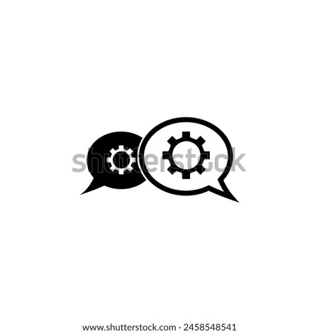 Chat Settings flat vector icon. Simple solid symbol isolated on white background. Chat Settings sign design template for web and mobile UI element