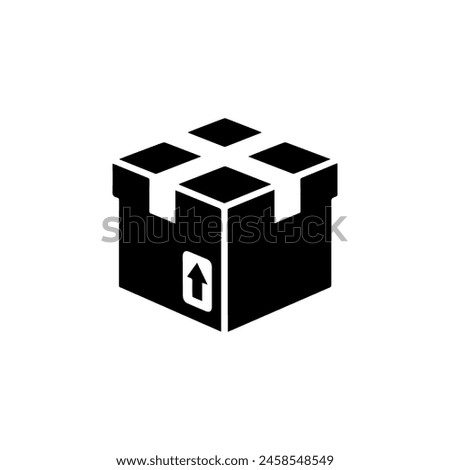 Carton Package Box flat vector icon. Simple solid symbol isolated on white background. Carton Package Box sign design template for web and mobile UI element